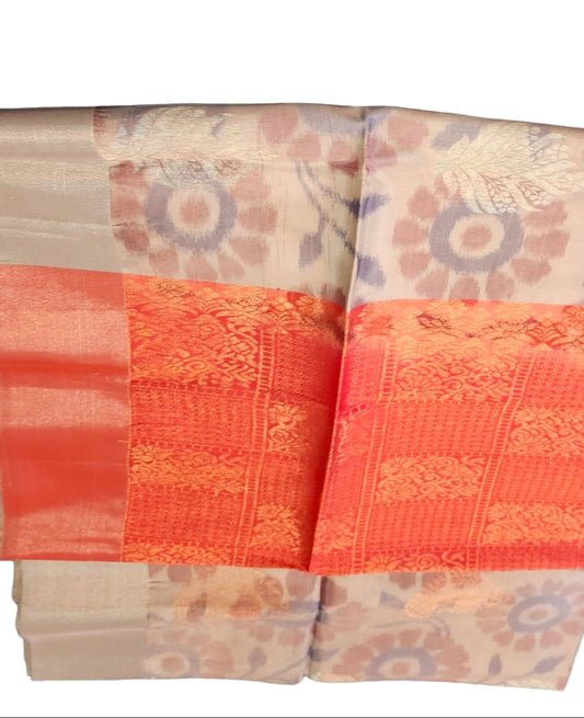 Handloom uppada pattu tissue saree