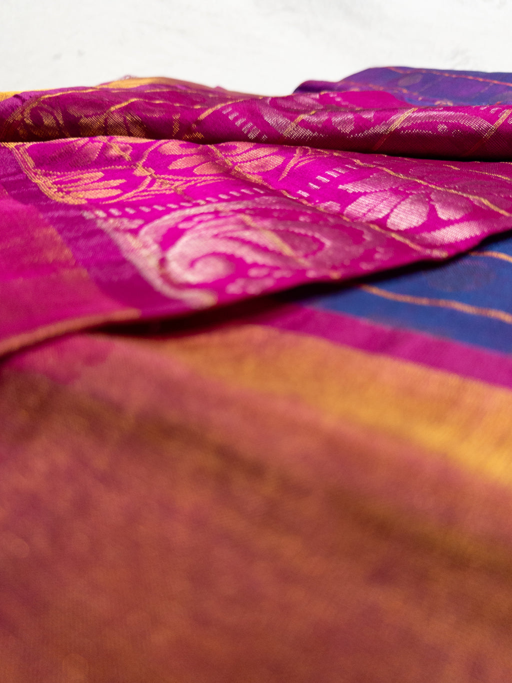 soft and striped purple combination of Handloom uppada pattu saree