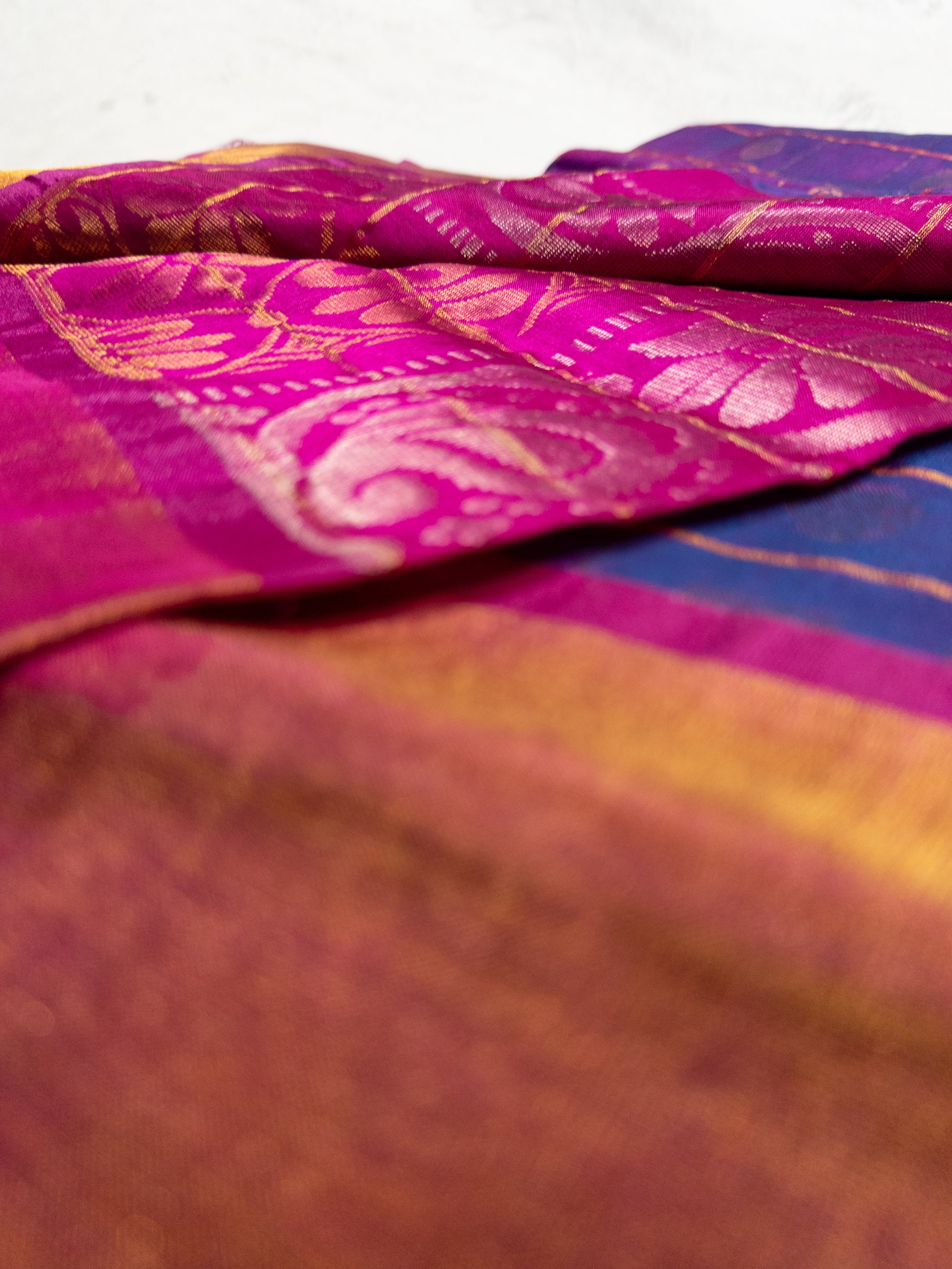 soft and striped purple combination of Handloom uppada pattu saree