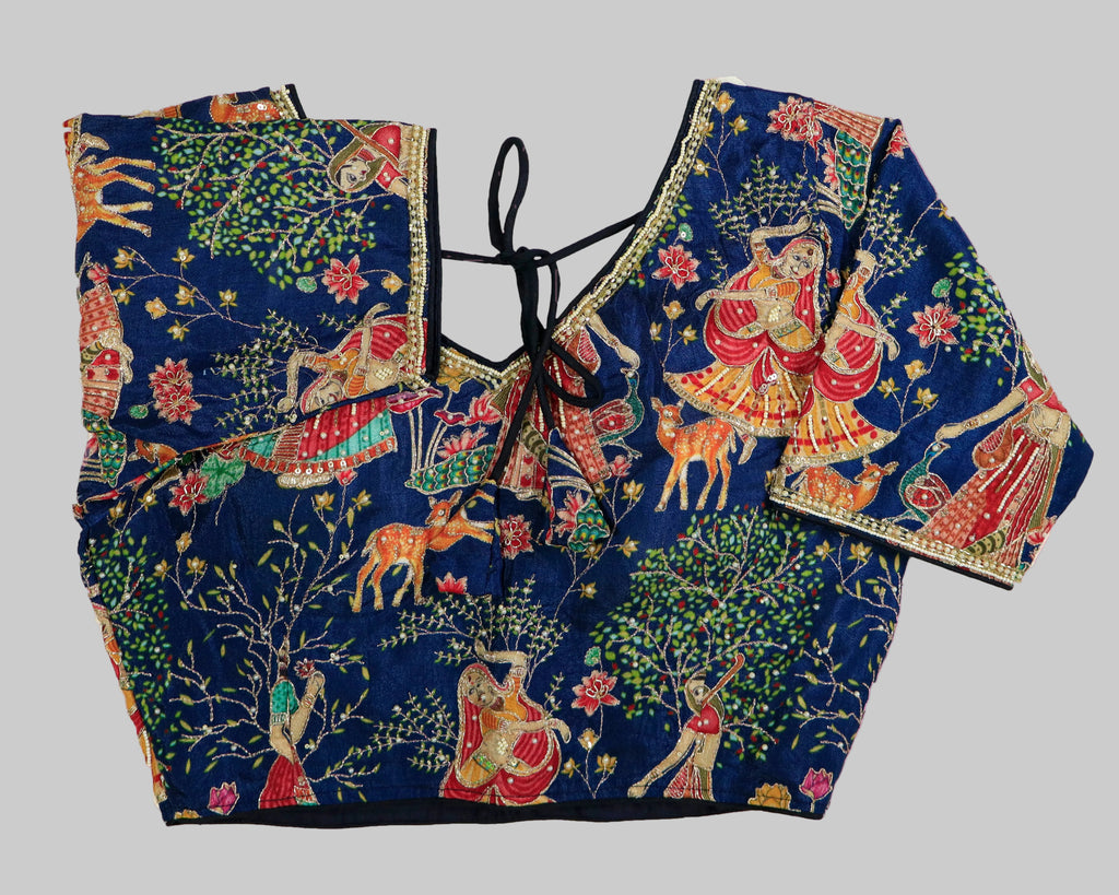 Bridal Handmade Designer Saree with Ready-to-Wear Designer Blouse - Exquisite Maggam Work