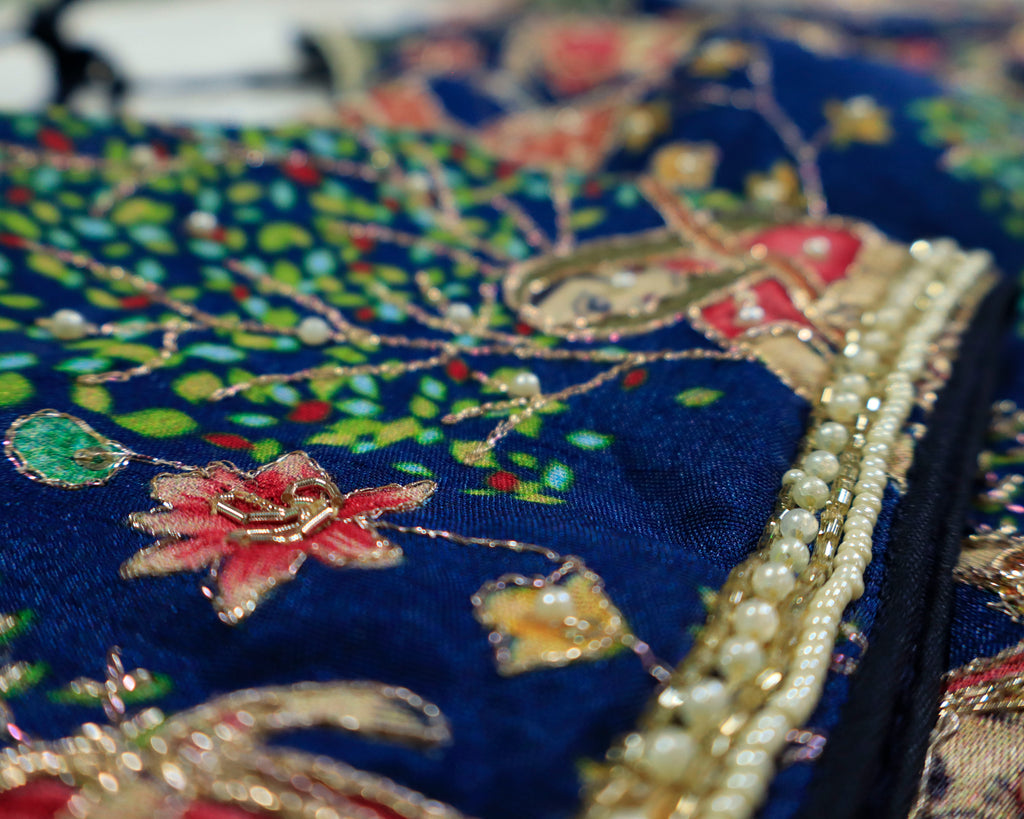 Bridal Handmade Designer Saree with Ready-to-Wear Designer Blouse - Exquisite Maggam Work