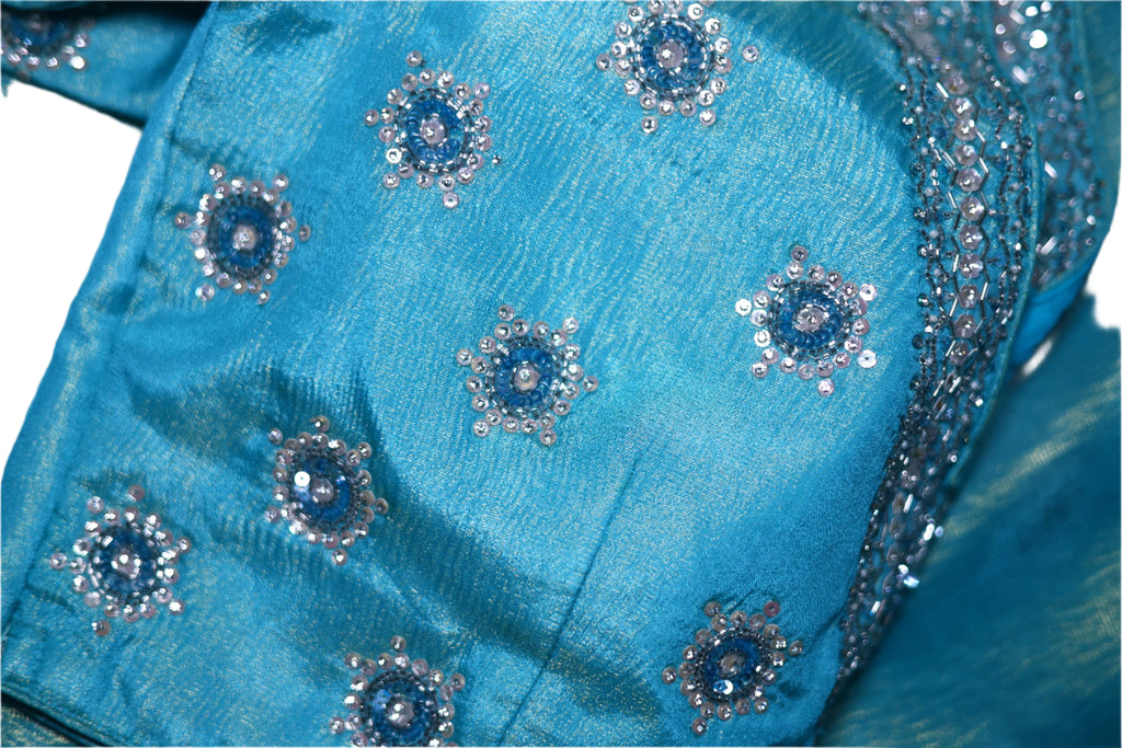 Kolkata Designer Saree with Intricate Hand Work - Premium Party Wear Silk Saree