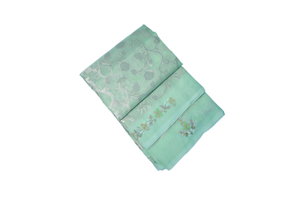 Kolkata Designer Kota Party Wear Saree - Elegant & Lightweight