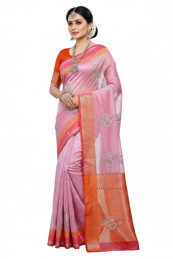 Designer Kota Tissue Party Wear Saree - Lightweight Elegance