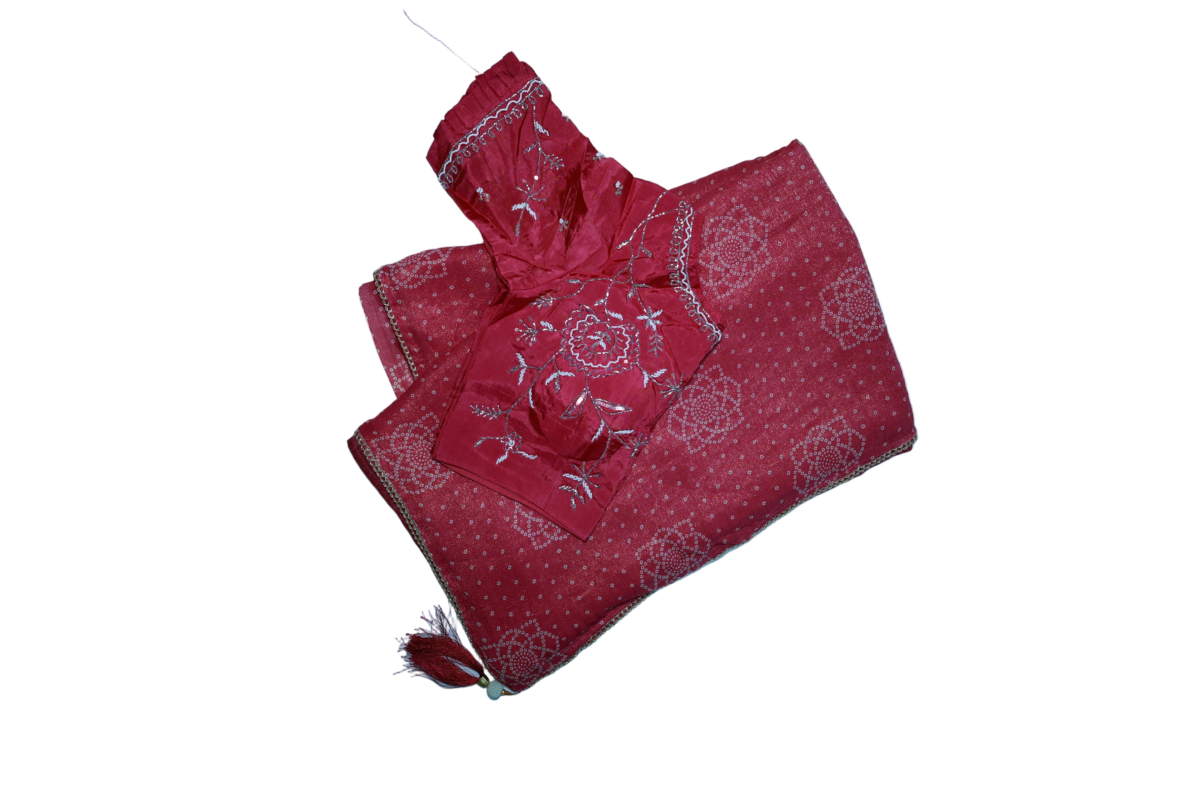 Bandhani Designer Party Wear Saree - Traditional Tie-Dye Elegance