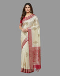Simple Kolkata Designer Kota Party Wear Saree with Maggam Work
