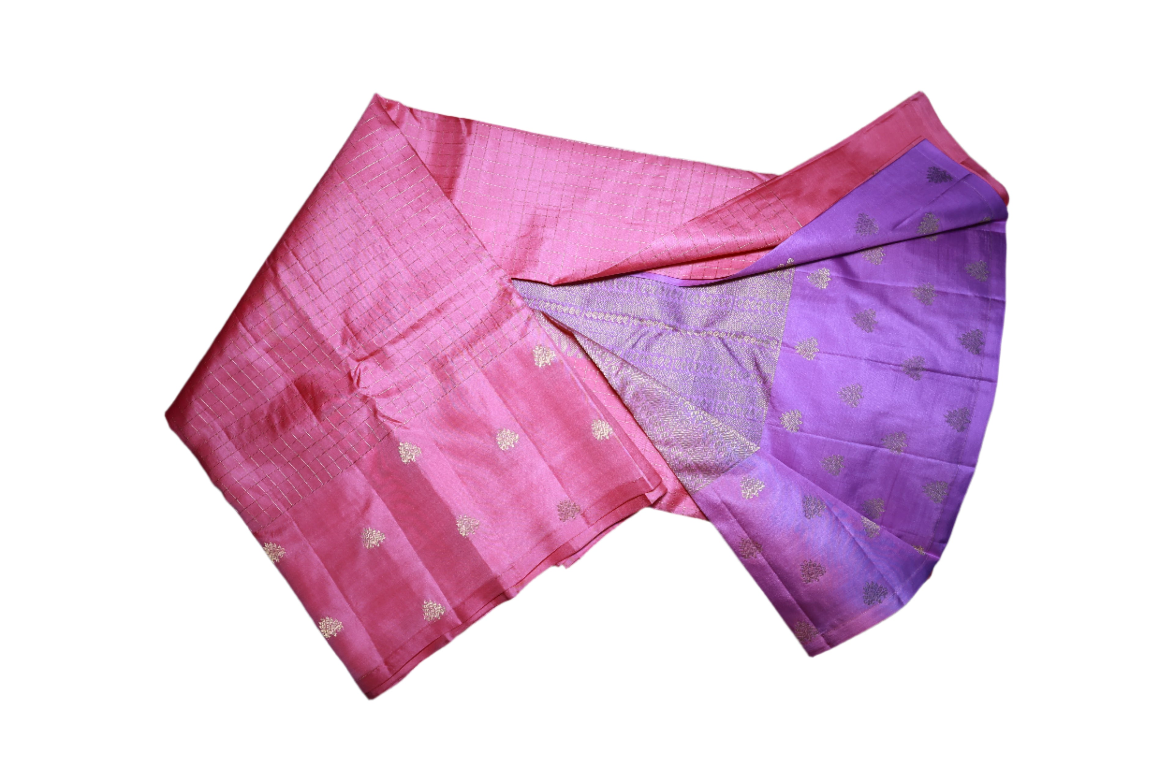 Handloom Kanchi Pattu Saree - Premium Silk with Running Blouse