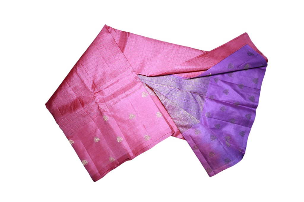 Handloom Kanchi Pattu Saree - Premium Silk with Running Blouse