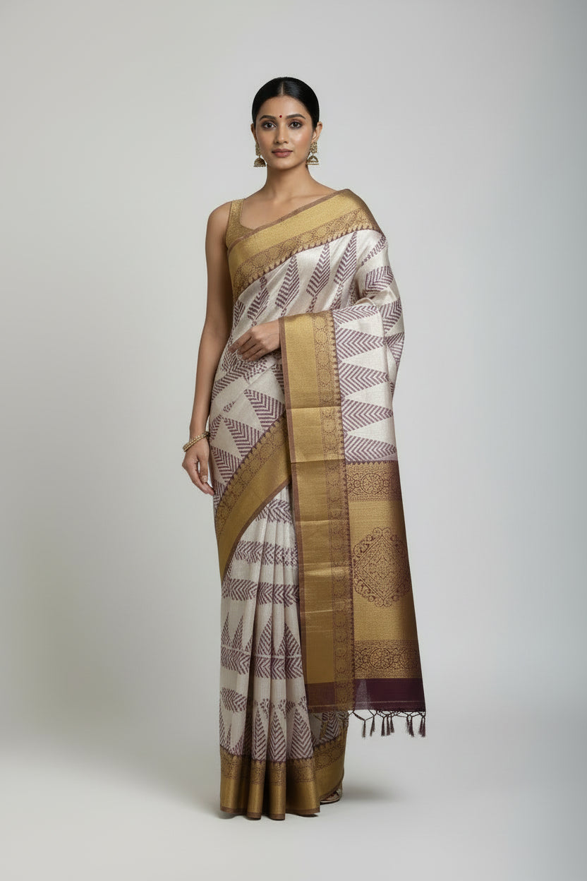 Handloom Tussar Silk Saree - Pure Artisan Weave with Natural Texture