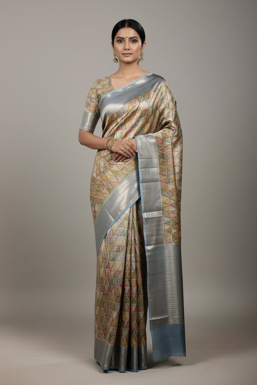 Handloom Tussar Silk Saree - Artisan Crafted Heritage Weave