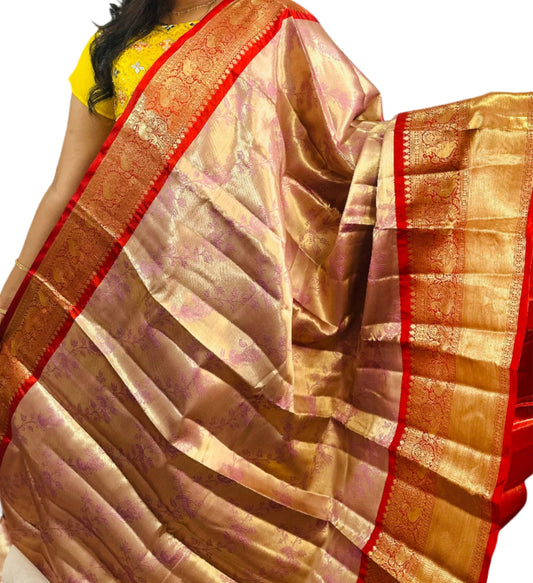 Beautiful fancy Pattu saree with kanchi pattu border