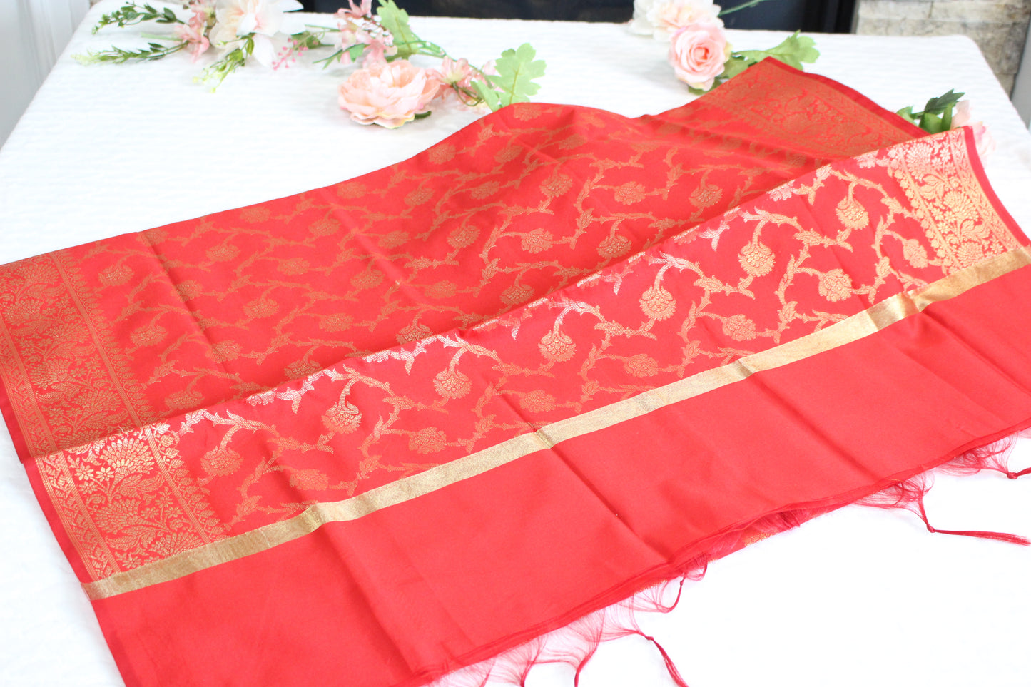 Party wear Red color  Elegant Dupatta