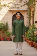 Boys green color Kurta Pajama Set - Traditional Ethnic Wear