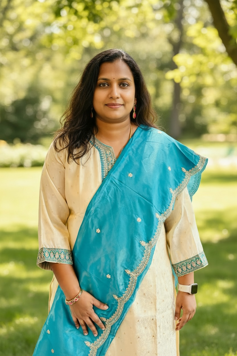 Royal White & blue 3 piece Straight Dress with scallop border Work | Festive Collection