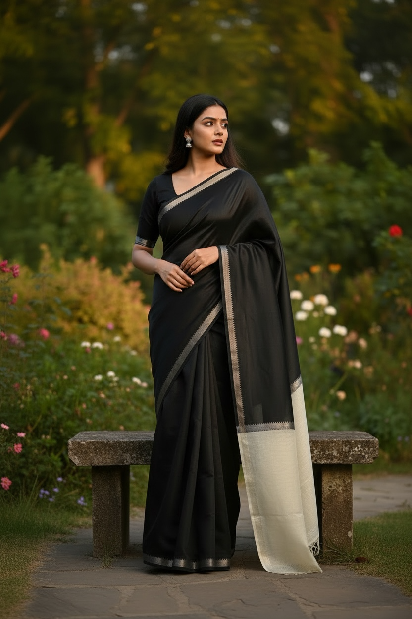 Handloom Mangalagiri Pattu Saree - Traditional Cotton Silk Weave