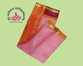 Pink and vintage border Mysore Silk saree with Silk Mark Certified