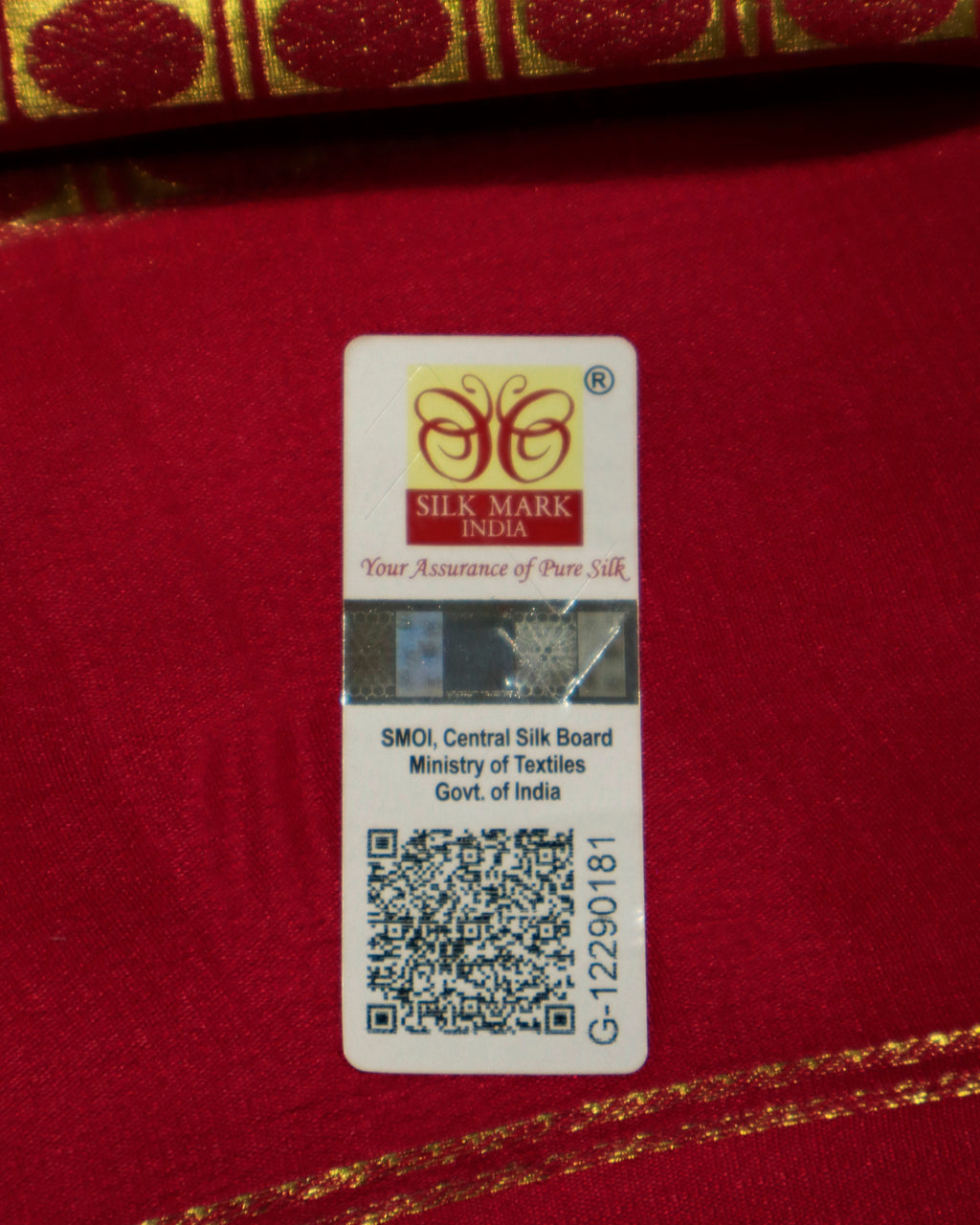 Rani Pink color with vintage small border Mysore Silk saree with Silk Mark Certified