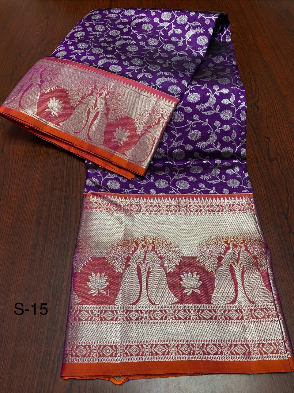 Pure Venkatagiri handloom Pattu saree with a 12-inch hand buta border.